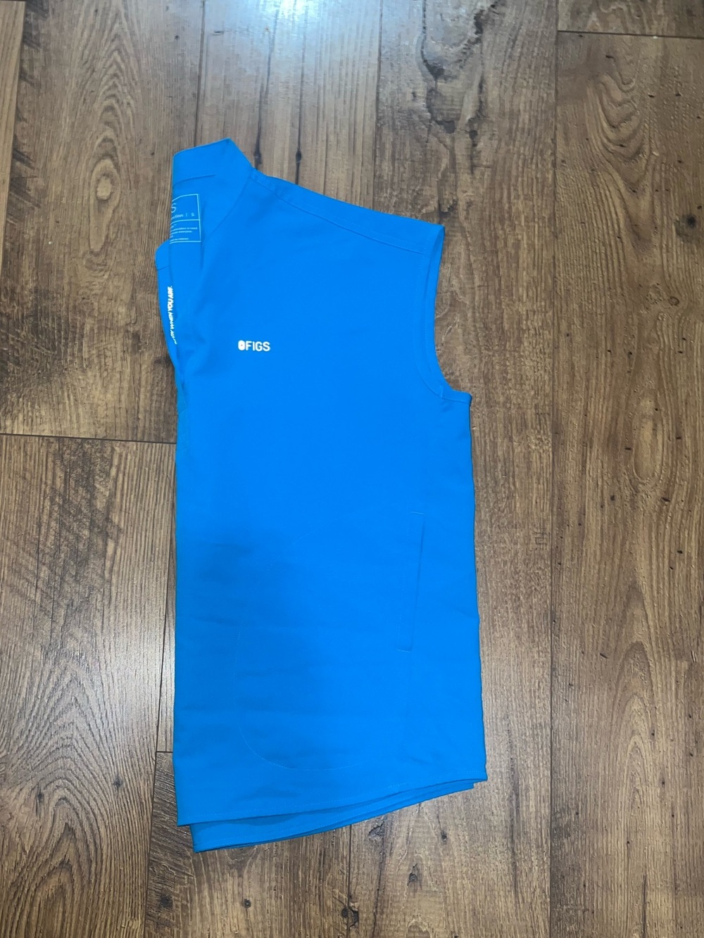 Extreme blue Rafaela oversized scrub top